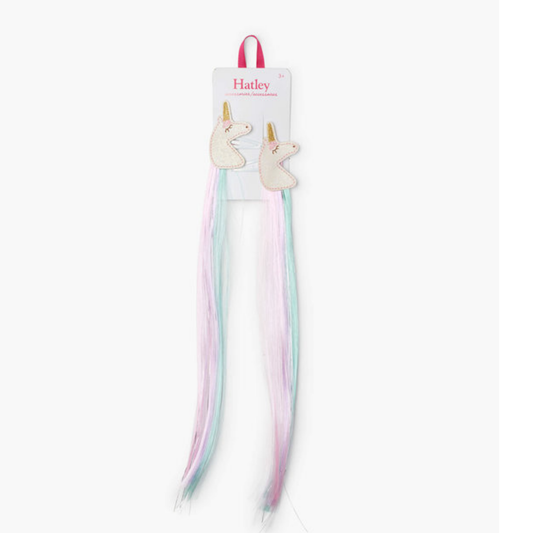Hatley Unicorn 2 Pack Hair Clip In Extentions
