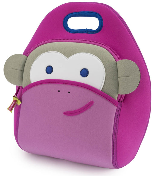 Dabba Walla Monkey Pink Lunch Bag