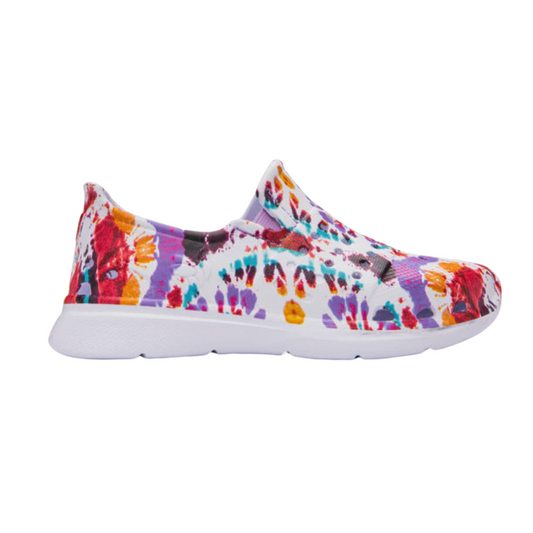 Joybees Splash Sneaker Graphic White Spiral Tie Dye