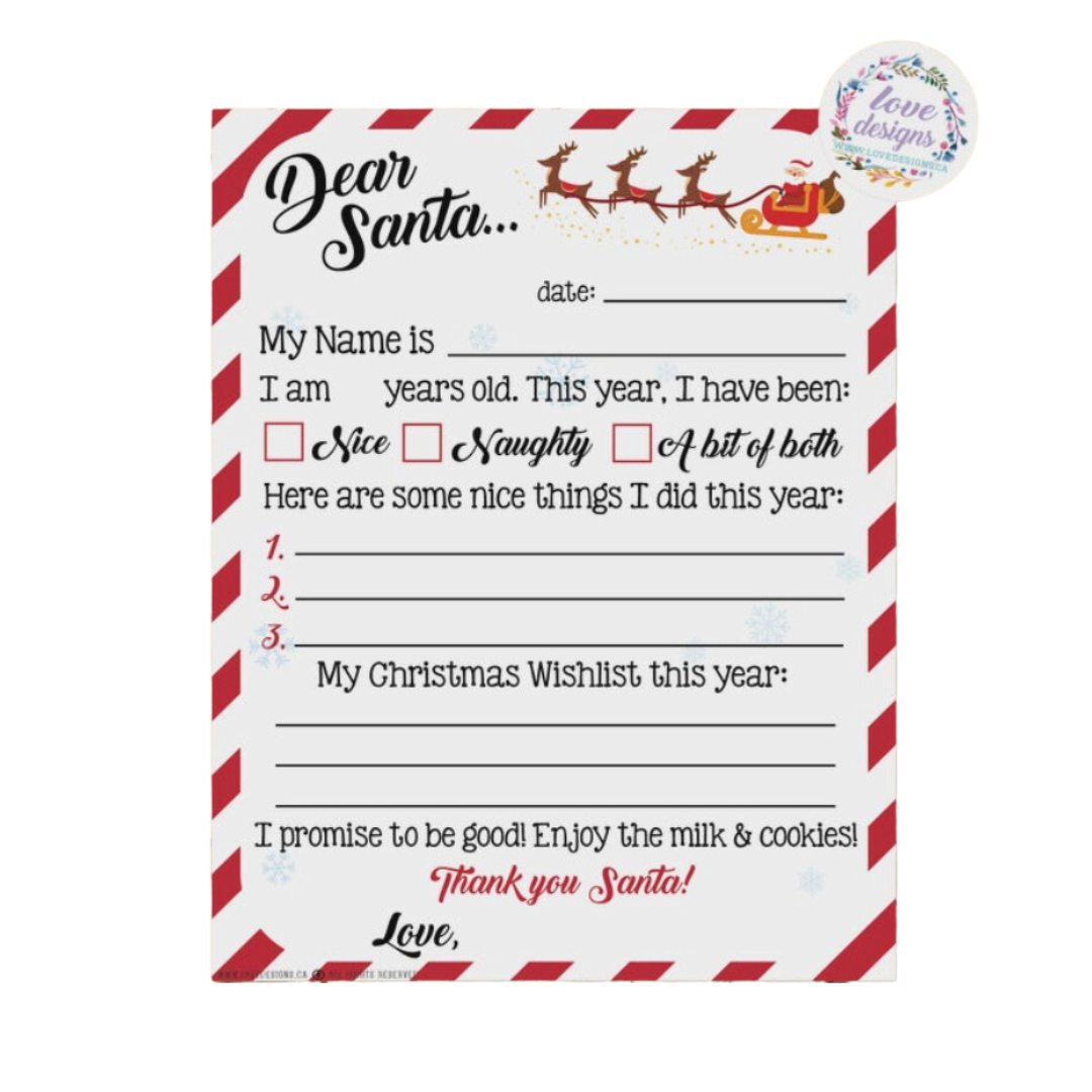 Love & Designs Christmas Wishlist Sign