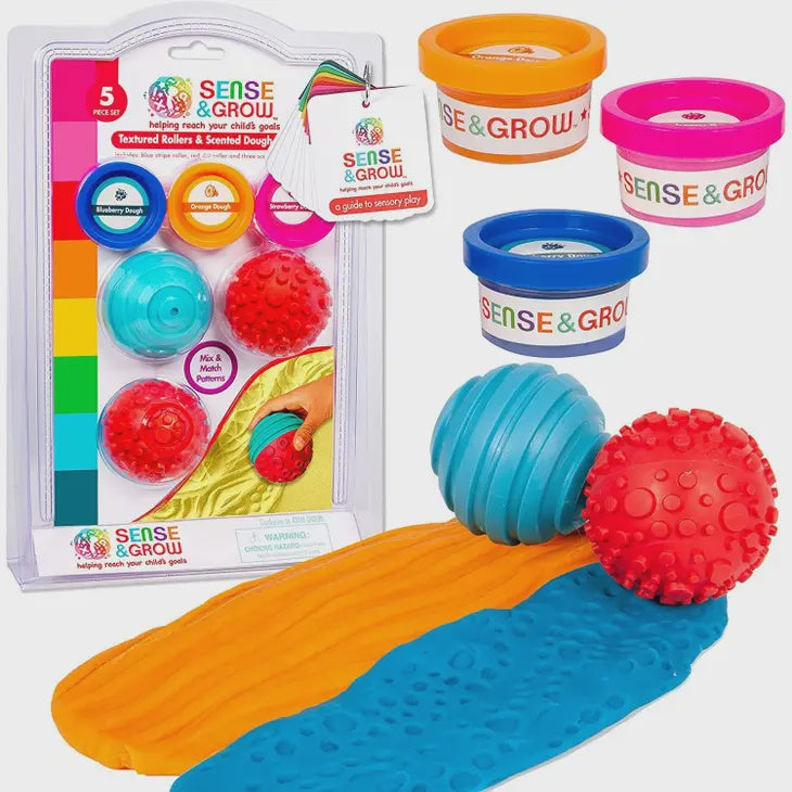 Creative Kids Sense & Grow Mix & Match Sensory Textured Rollers and Scented Dough Set