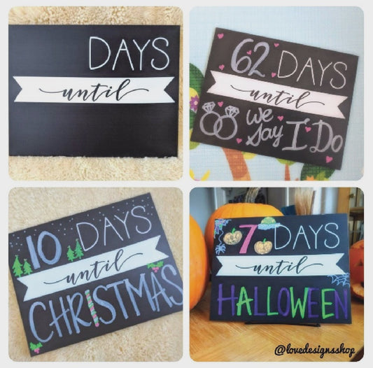 Love Designs Reusable Countdown Sign